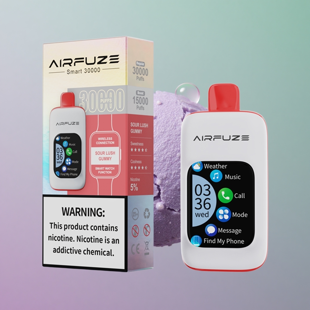 AirFuze Smart 30000 גומי חמוץ לוש עם מסך מגע 5 סוללה 900mAh
