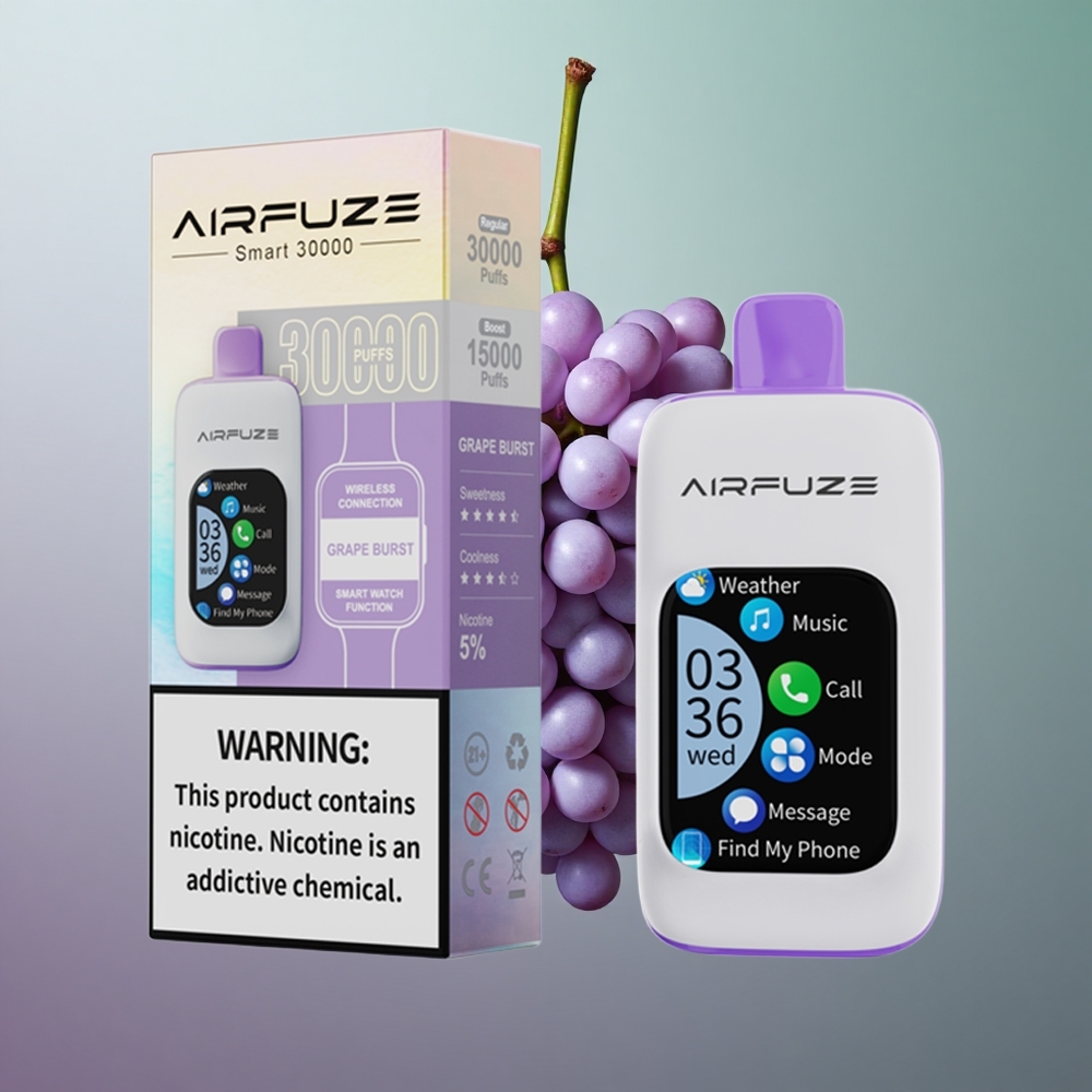 AirFuze Smart 30000 ענבים מתפרצים עם מסך מגע וסוללת 900mAh