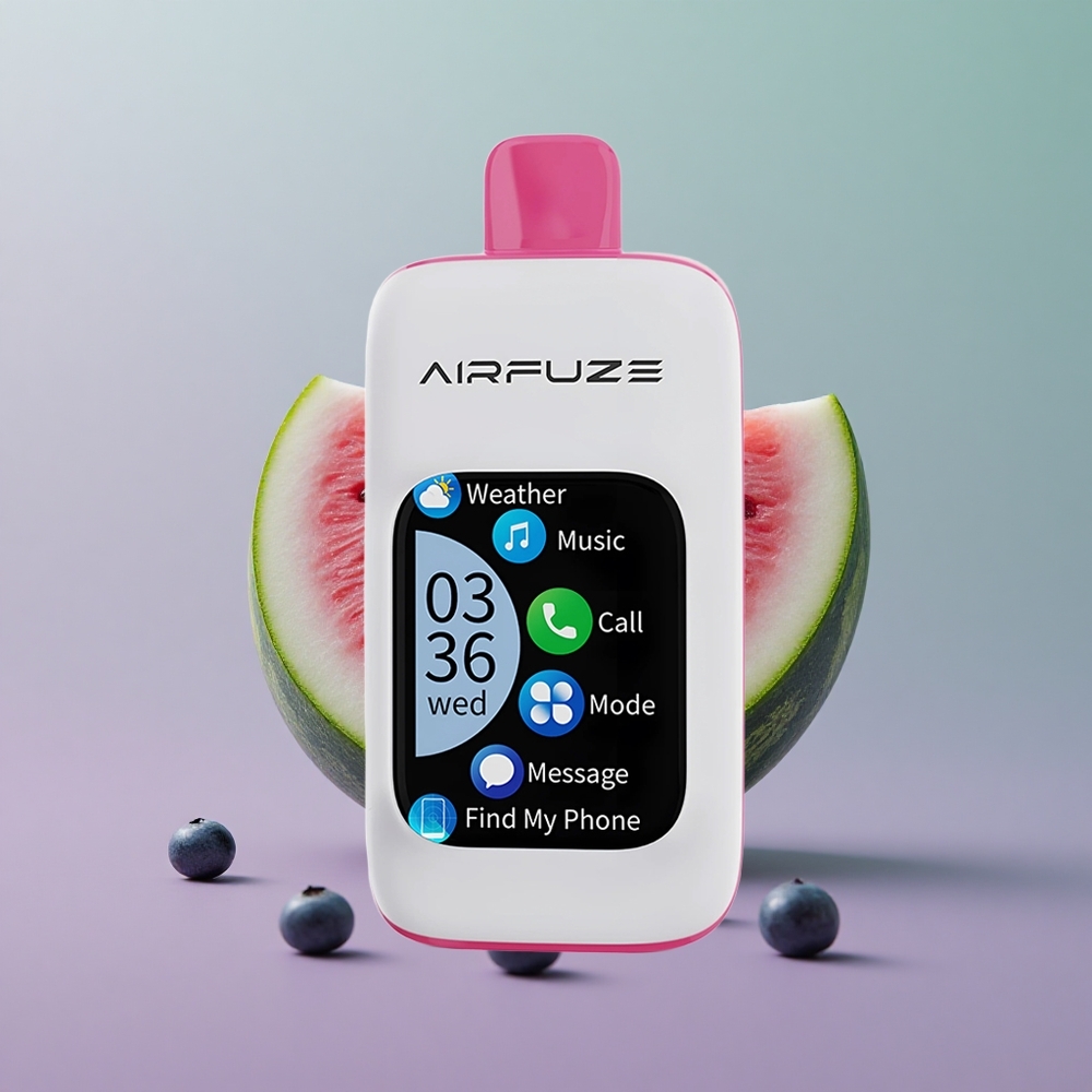 AirFuze Smart Pro 40000 אבטיח כחול עם סוללה נטענת ומסך מגע חכם