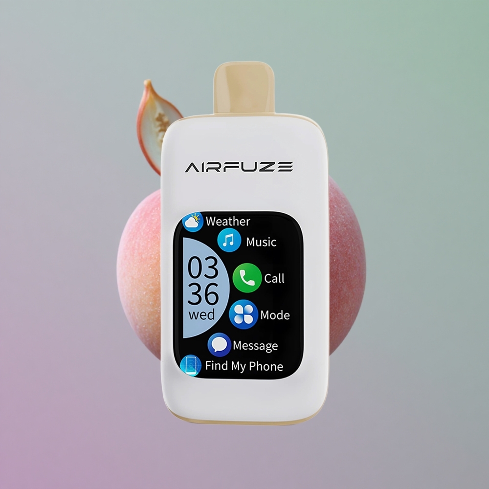 AirFuze Smart Pro 40000 עסיסי אפרסק עם סוללה נטענת ומסך מגע חכם