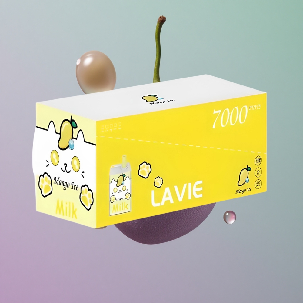 Lavie Milk 7000 מנגו קרח עם 16 מ\ל ו-600mAh
