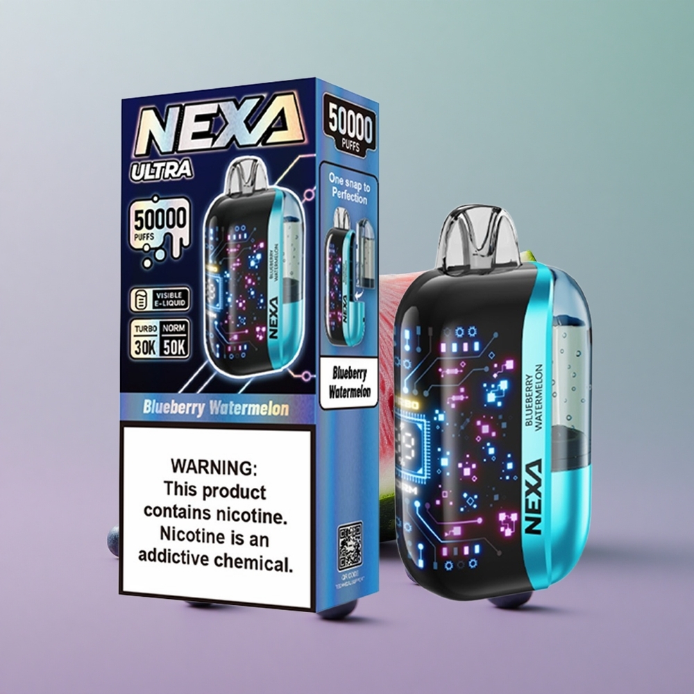 NEXA Ultra 50000 אבטיח כחול 5 סוללה 800mah מסך עקום
