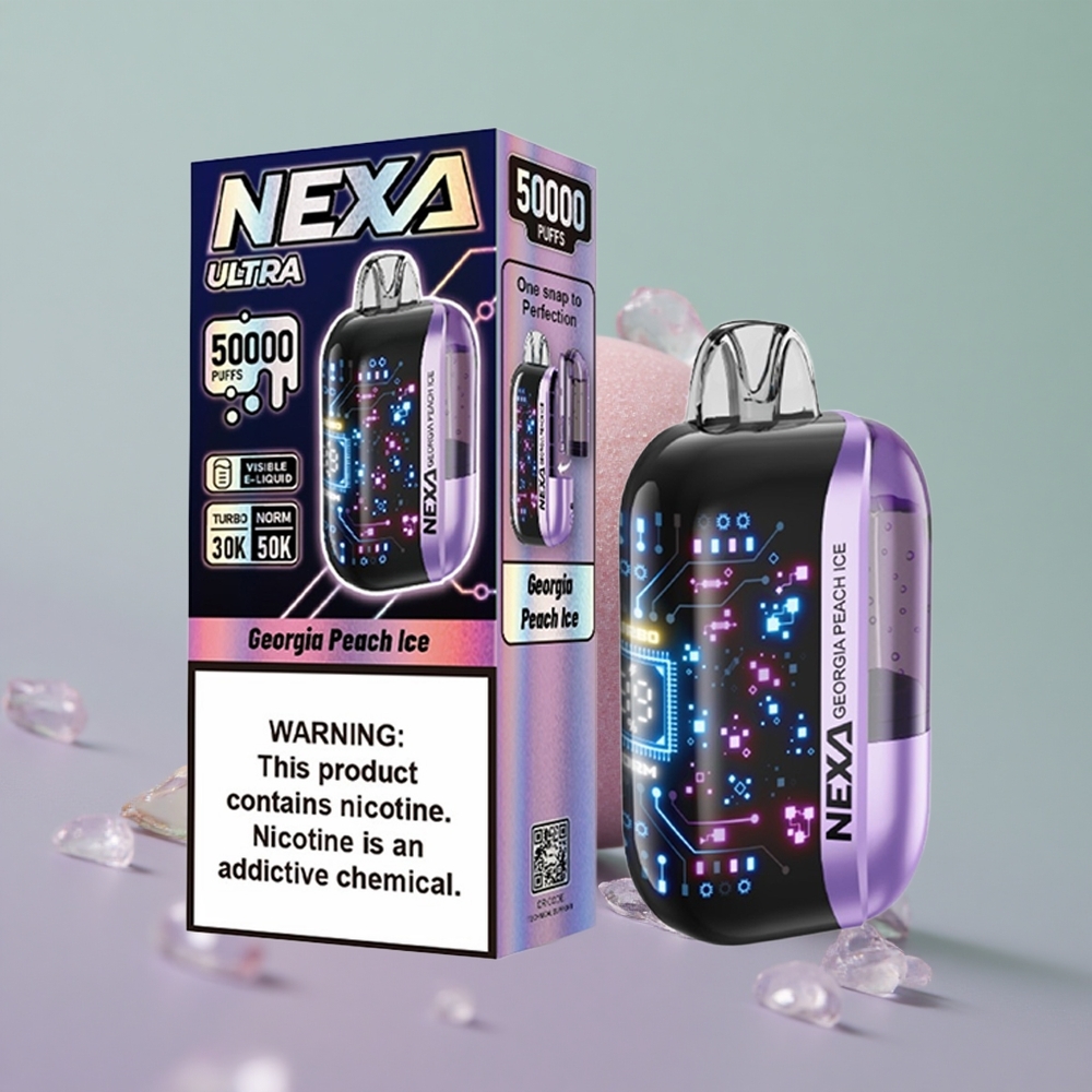 NEXA Ultra 50000 אפרסק ג\ורג\יה קרח עם סוללה 800mah וכוח ניקוטין 5