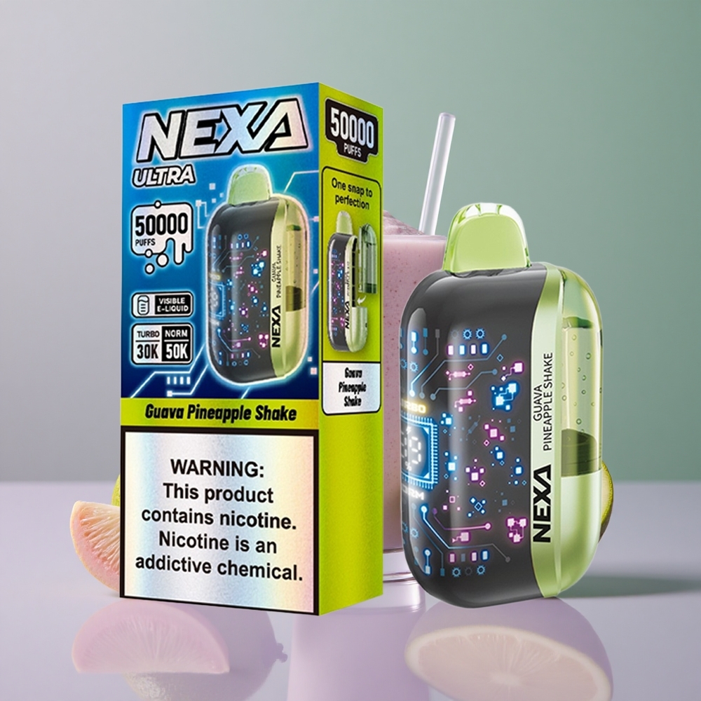 NEXA Ultra 50000 גויאבה אננס מילקשייק עם סוללה 800mah ועוצמת ניקוטין 5
