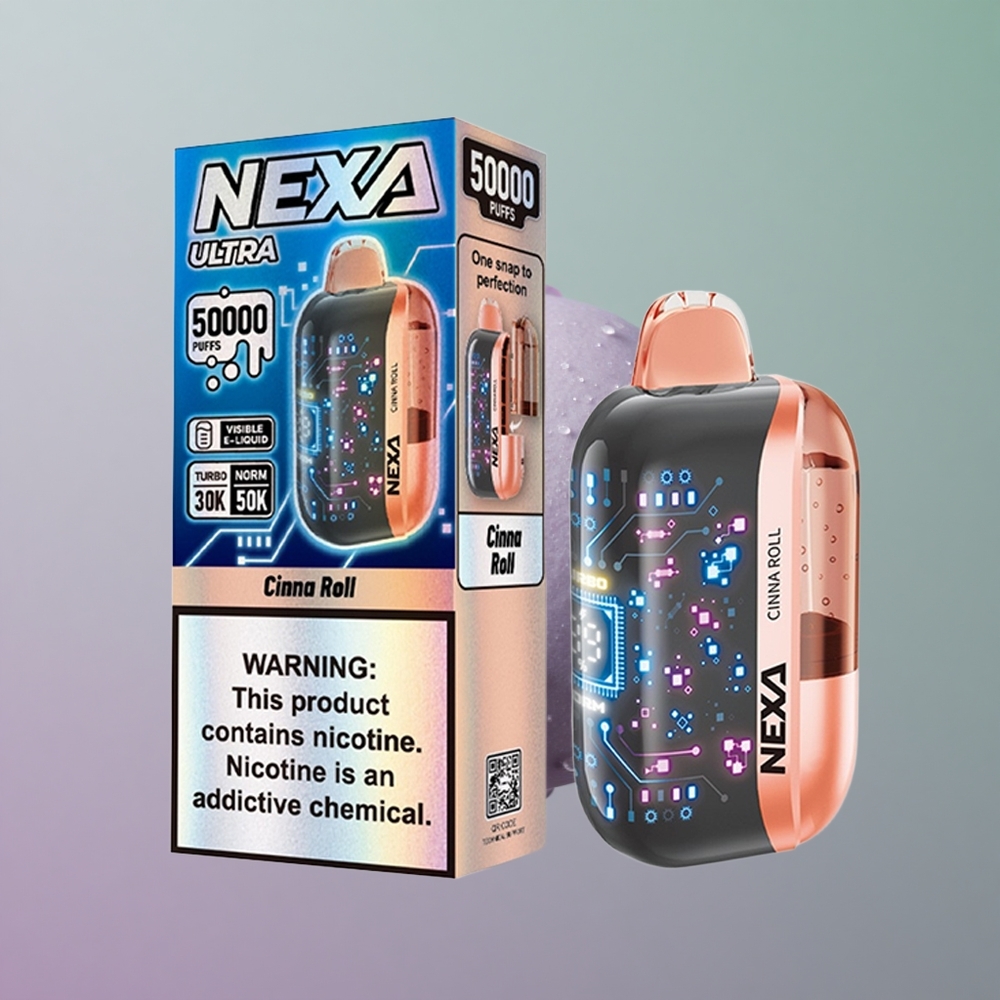 NEXA Ultra 50000 סופגנית צ\ינה עם סוללת 800mah וסלילי מש כפול 09ohm