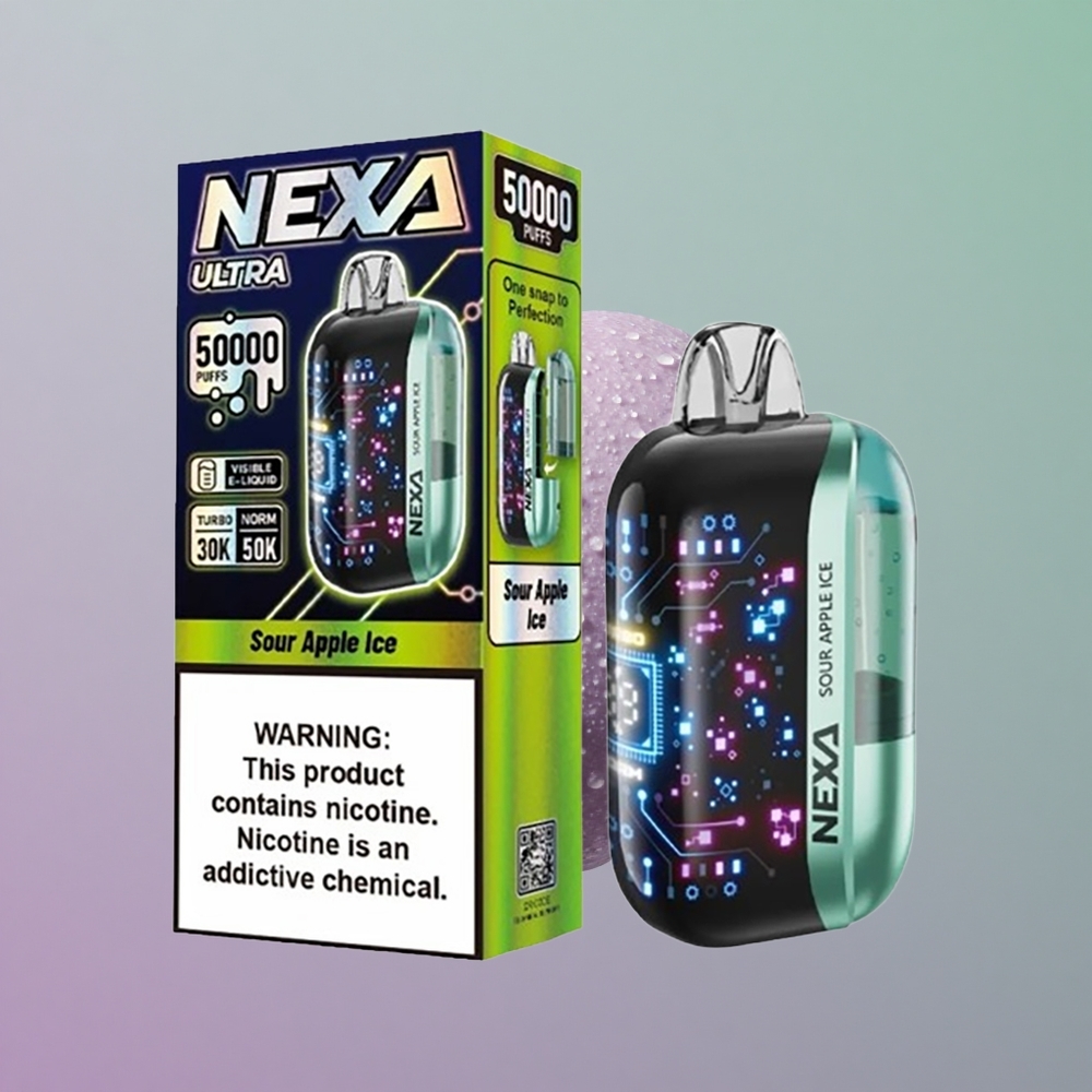 NEXA Ultra 50000 תפוח חמוץ קרח עם 5 ניקוטין וסוללה 800mah