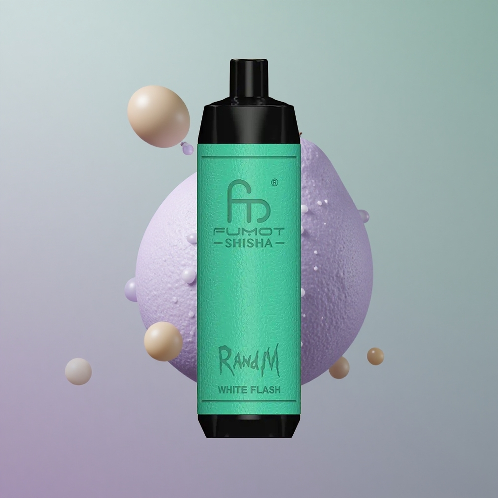 RandM Fumot Shisha 10000 הבזק הלבן עם סוללת 850 mAh וניקוטין 05