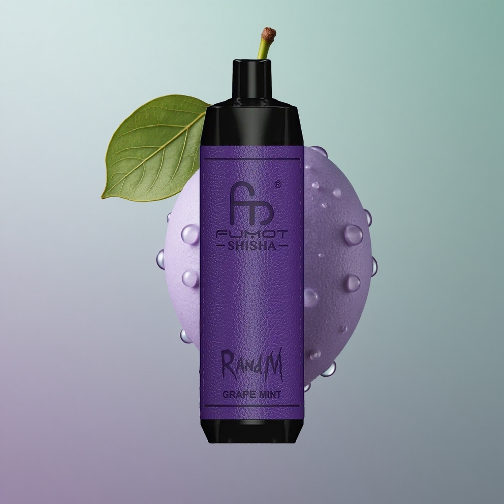 RandM Fumot Shisha 10000 ענבים נענע סוללה 850 מלח סליל 06 אוהם