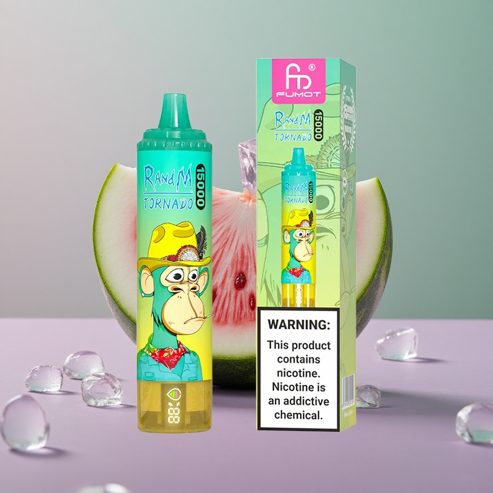 RandM Fumot Tornado 15000 אבטיח קרח עם סוללה 850mAh וסליל 09 אוהם