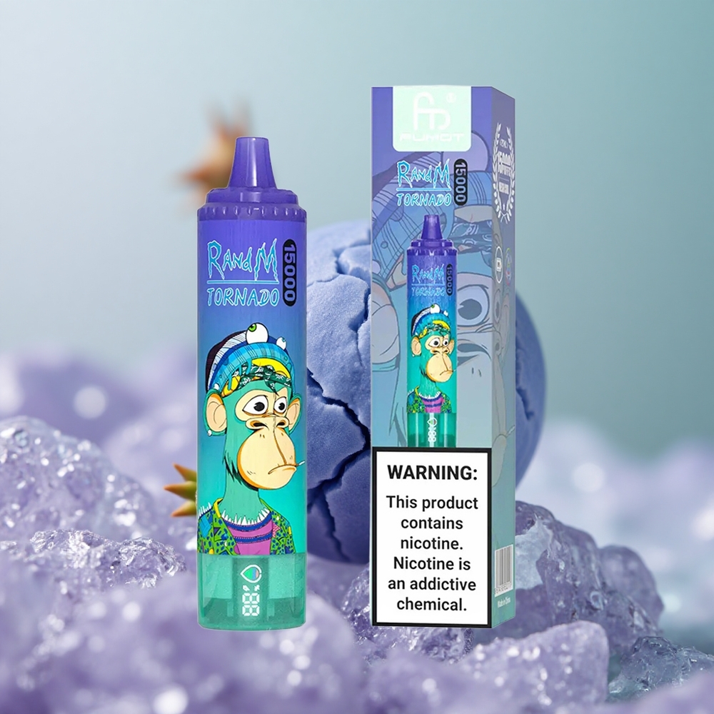 RandM Fumot Tornado 15000 אוכמנית על קרח עם סוללה 850mAh וסליל 09 אוהם