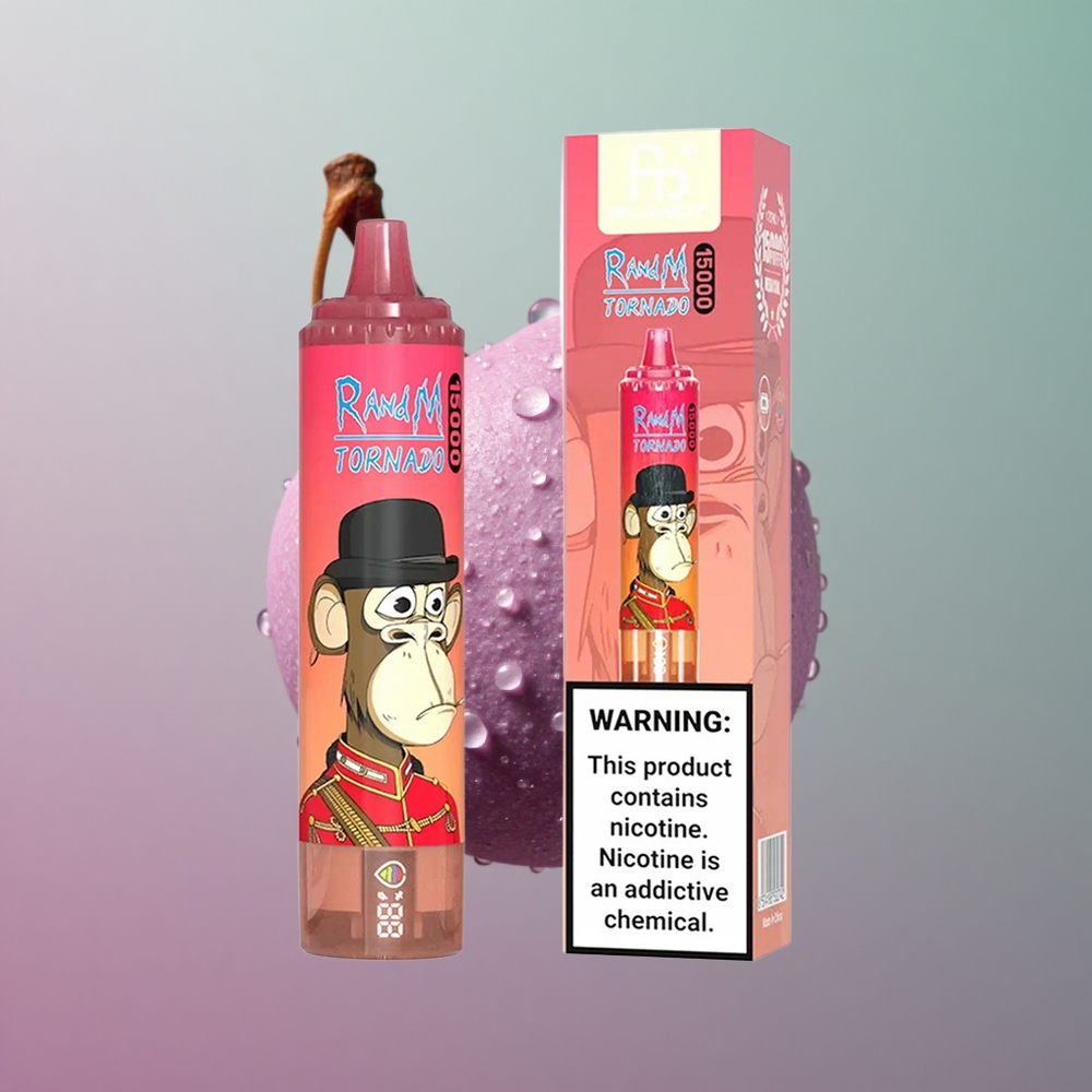 RandM Fumot Tornado 15000 אנרגיה אדומה קרח עם 25 מ\ל ו-850mAh