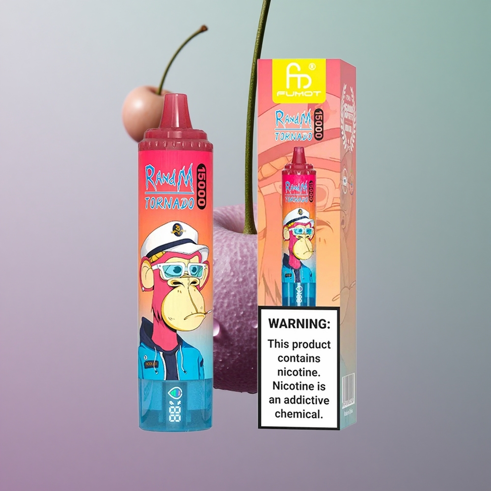 RandM Fumot Tornado 15000 דובדבן מסוג 09 אוהם עם 25 מ\ל