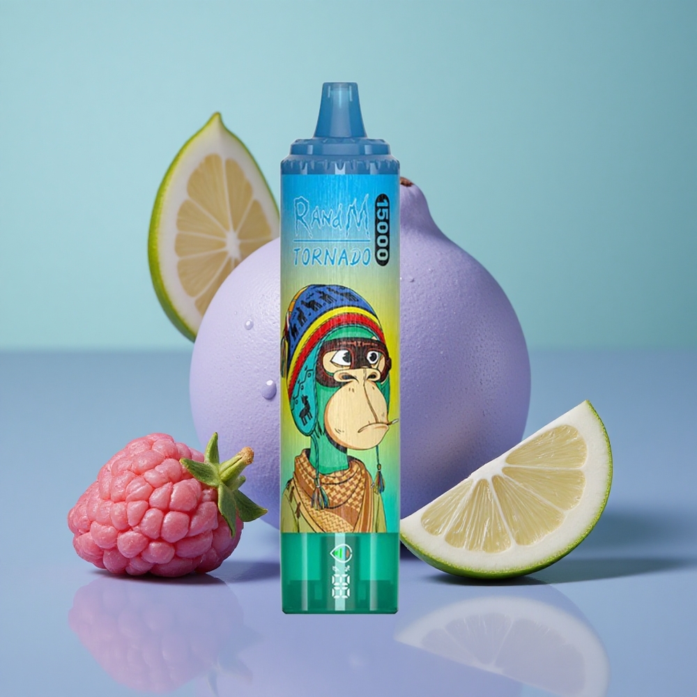 RandM Fumot Tornado 15000 לימונדת ראז כחול עם סוללה 850mAh וטכנולוגיית רשת 09 אוהם