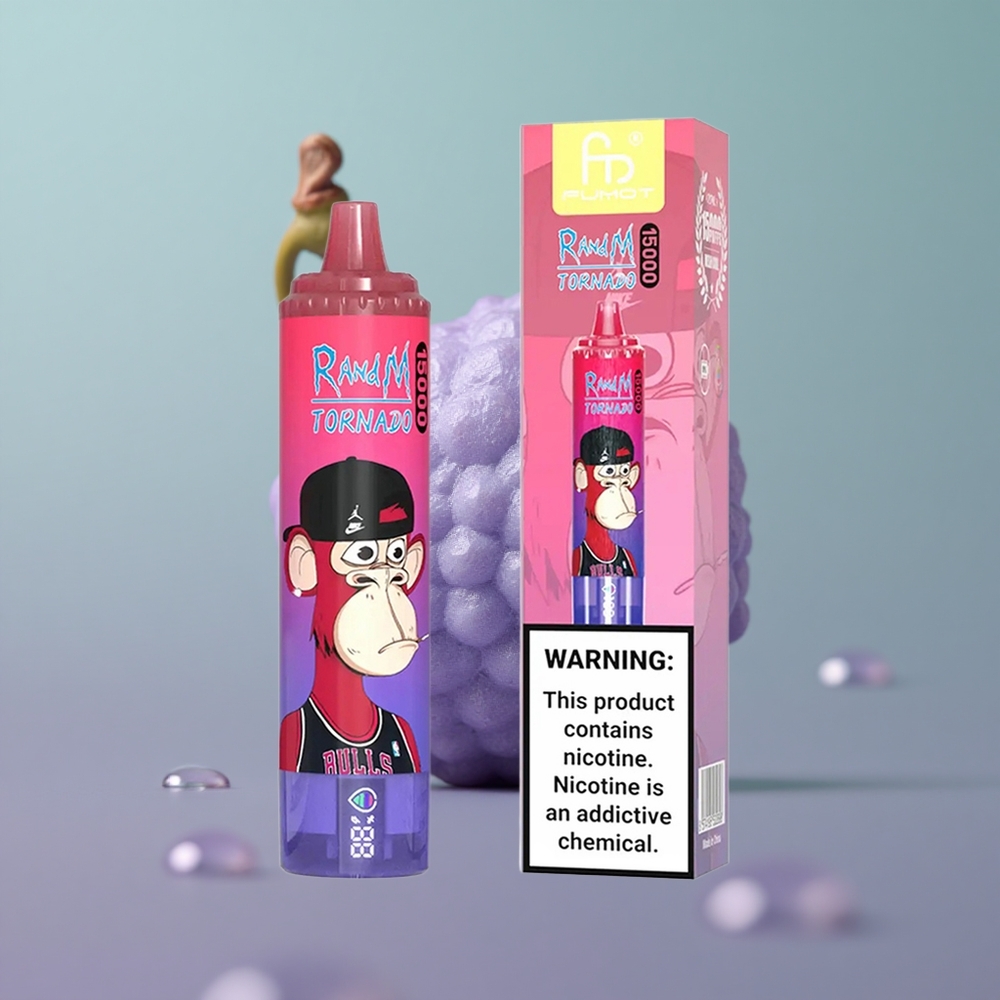 RandM Fumot Tornado 15000 ענבים כחולים פטל 25ml 850mAh