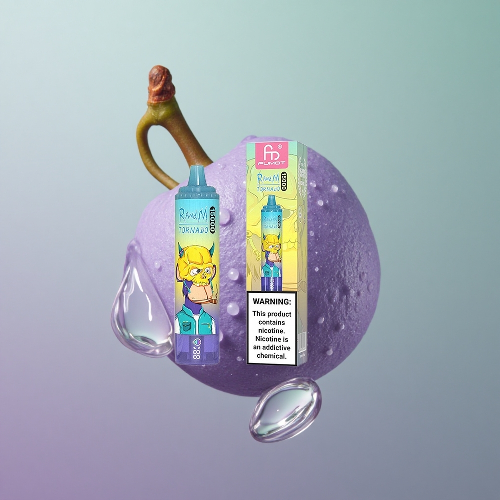 RandM Fumot Tornado 15000 ענבים קפואים עם סוללה 850mAh וסליל 09 אוהם