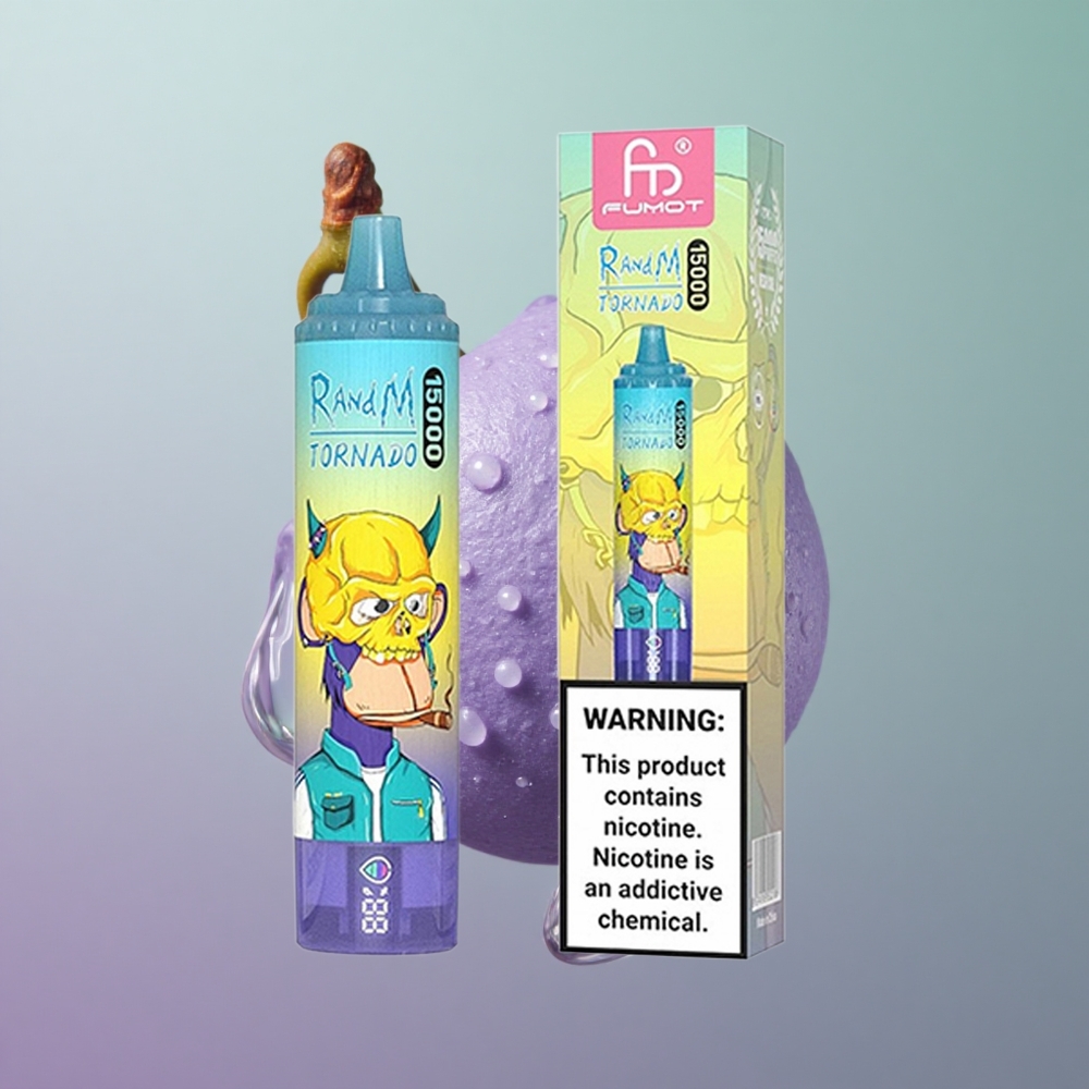 RandM Fumot Tornado 15000 ענבים קפואים עם סוללה 850mAh וסליל 09 אוהם