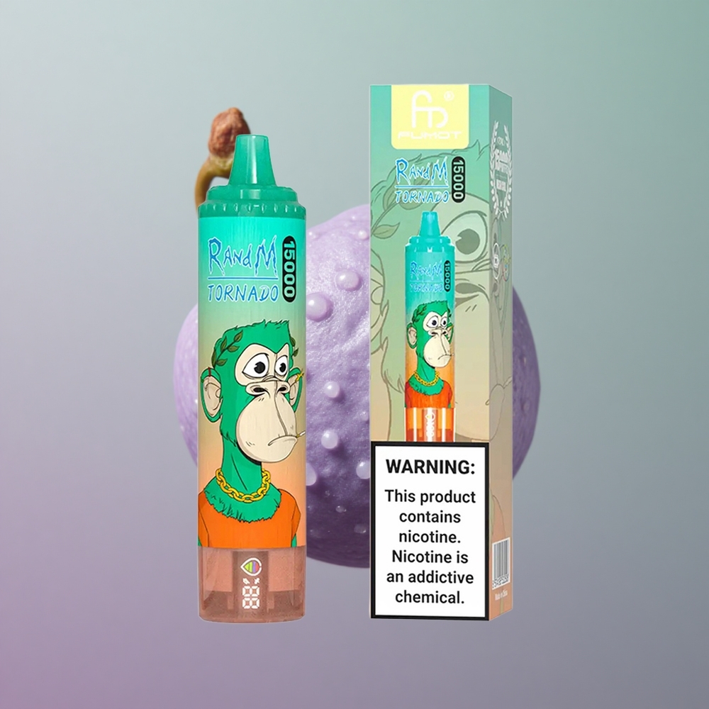 RandM Fumot Tornado 15000 פירות משולשים עם סוללת 850mAh וסליל 09 אוהם