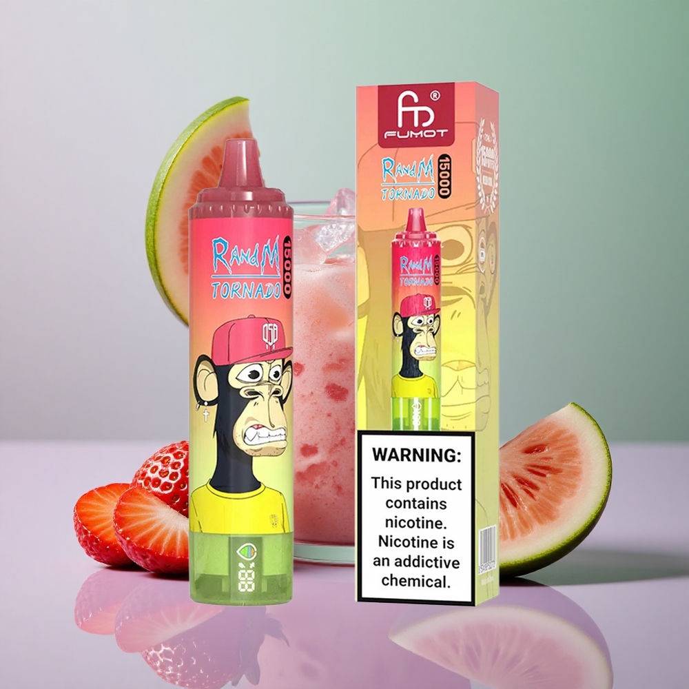 RandM Fumot Tornado 15000 תות אבטיח לימונדה עם סוללת 850mAh וסליל 09 אוהם