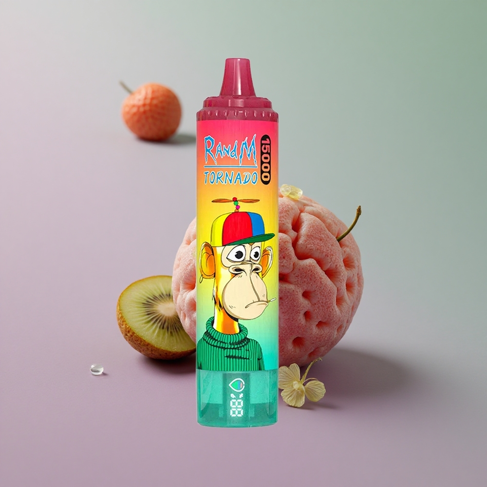 RandM Fumot Tornado 15000 תות קיווי עם סוללה 850mAh וסליל 09 אוהם