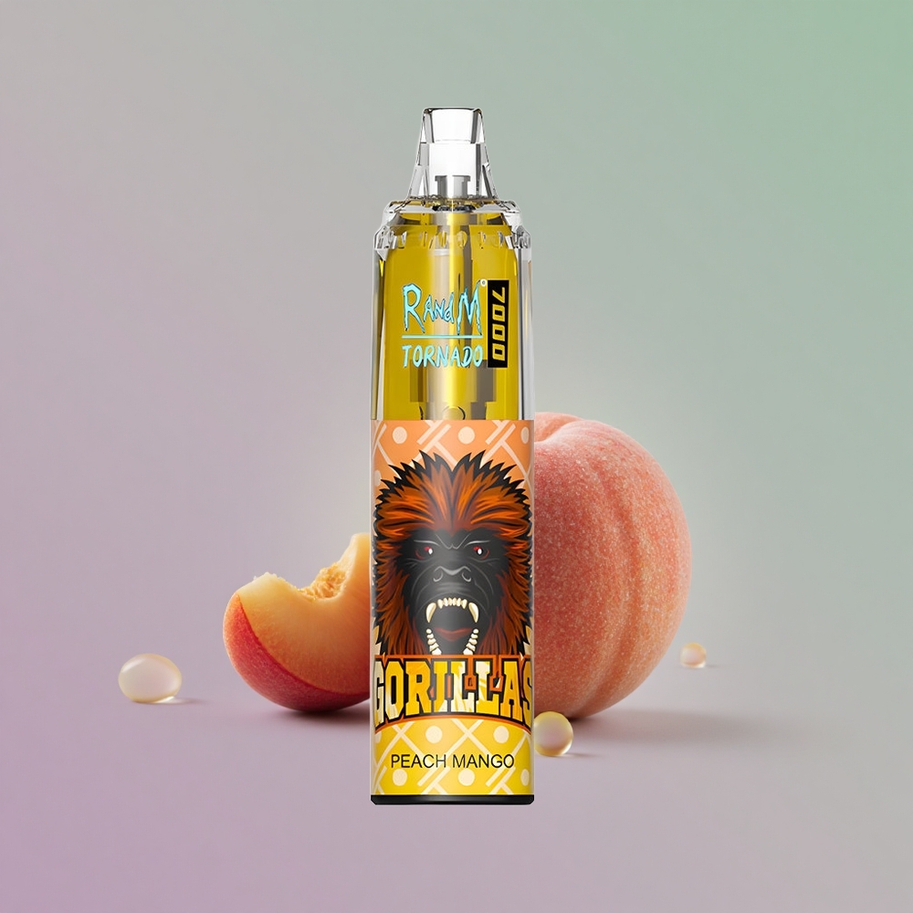 RandM Fumot Tornado 7000 אפרסק מנגו סוללה מתכווננת