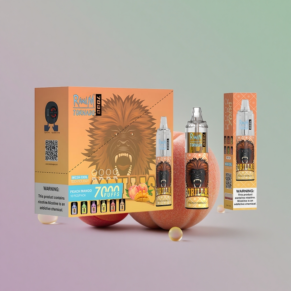 RandM Fumot Tornado 7000 אפרסק מנגו סוללה מתכווננת