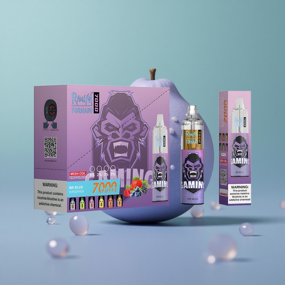 RandM Fumot Tornado 7000 ד\ר כחול עם סליל משי וסוללת 850