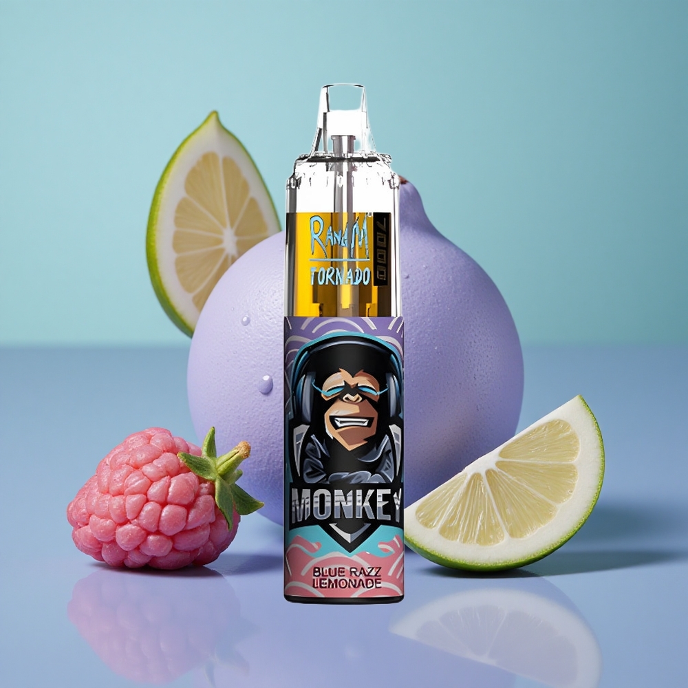 RandM Fumot Tornado 7000 לימונדת רז כחול עם סוללה 850 MAH וסליל מש