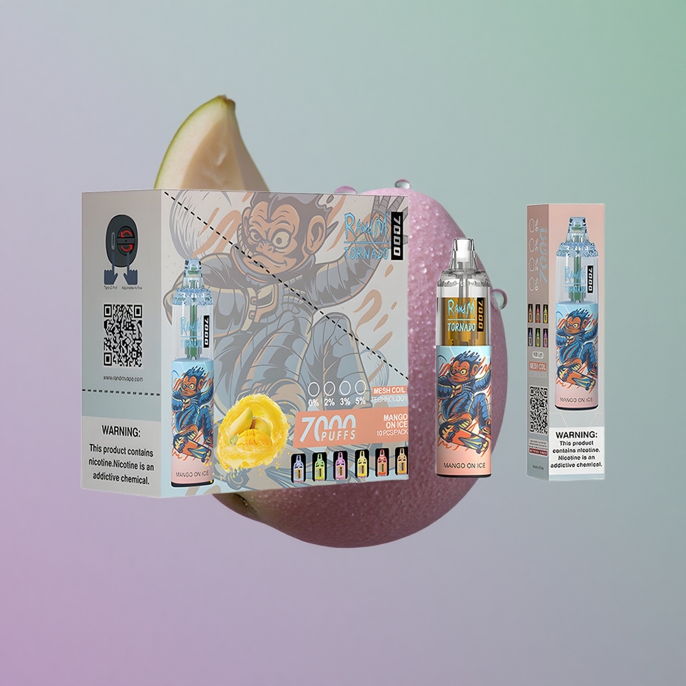 RandM Fumot Tornado 7000 מנגו על הקרח עם סוללה וסליל משובצ