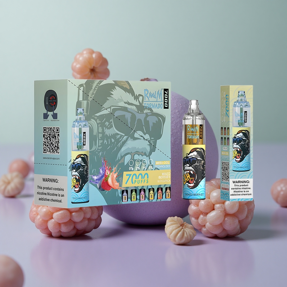 RandM Fumot Tornado 7000 פירות מעורבים עם סוללה 850 ומנחת אוויר