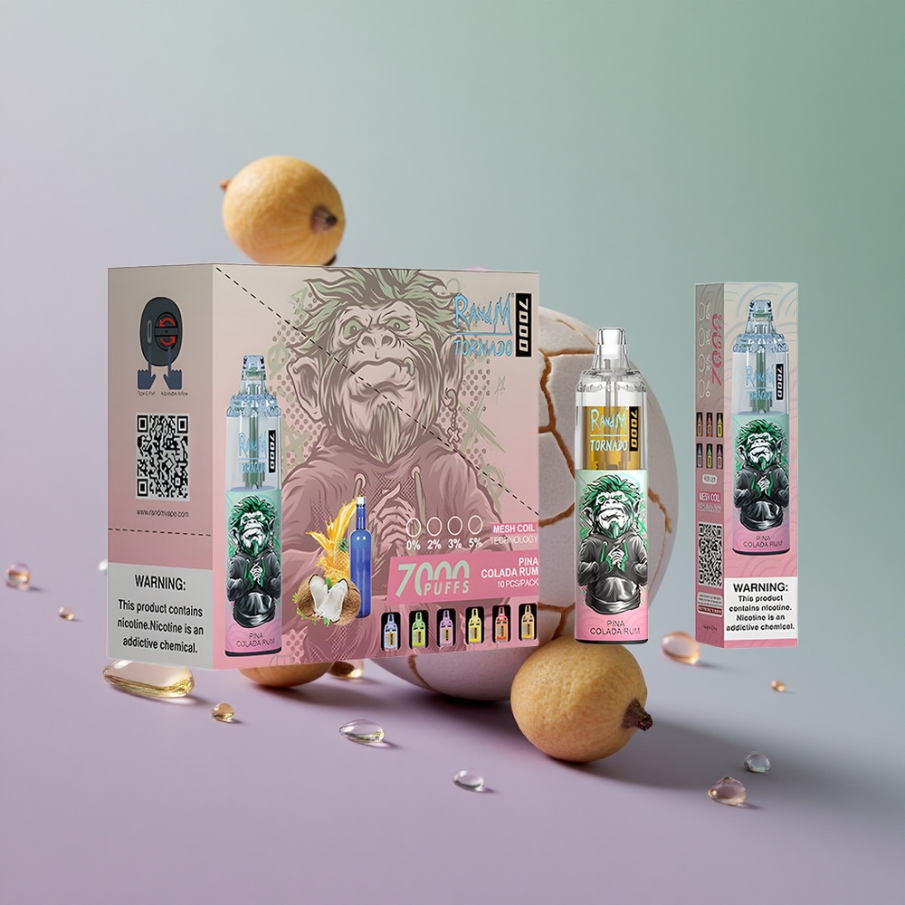 RandM Fumot Tornado 7000 רום פינה קולאדה עם סליל משי וסוללה 850