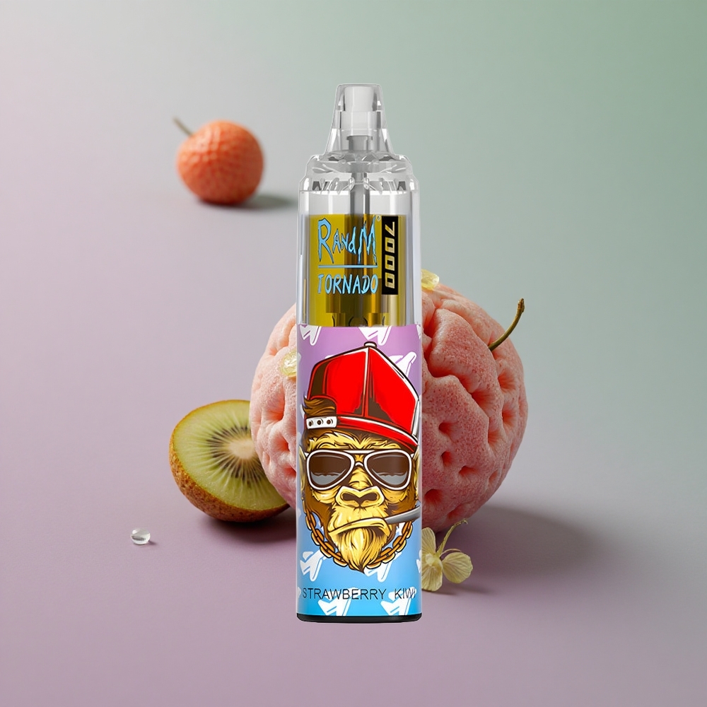 RandM Fumot Tornado 7000 תות קיווי עם סוללה 850 ומנשק רשת