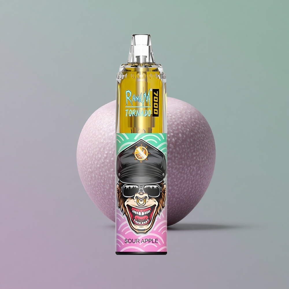 RandM Fumot Tornado 7000 תפוח חמוץ עם סוללה 850 ומנשק מסוג C