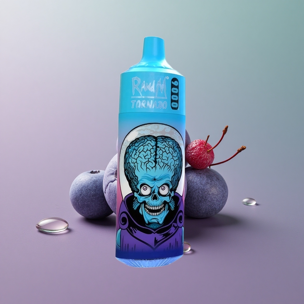 RandM Fumot Tornado 9000 אוכמנית דובדבן חמוציות עם סוללה נטענת וסליל רשת