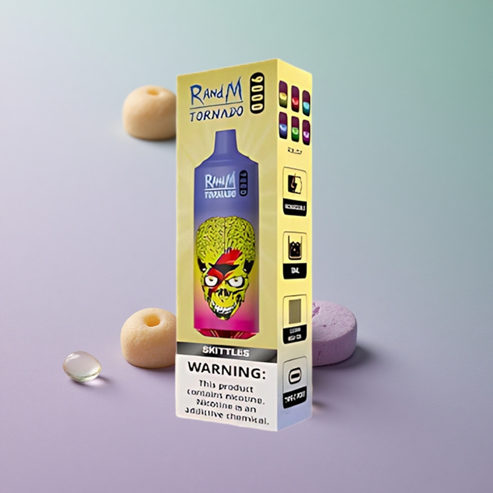 RandM Fumot Tornado 9000 סקיטלס טורנדו 9000 עם סוללה נטענת 850 mAh ונוזל 18 mL