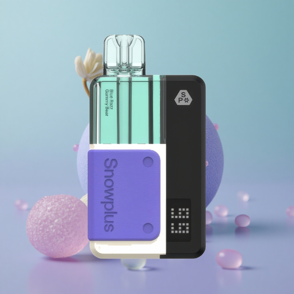 Snowplus Swift 15000 Puffs Pod Kit דובי גומי ראז כחול עם סוללה 1000 mAh ומכל נוזל 12 מל