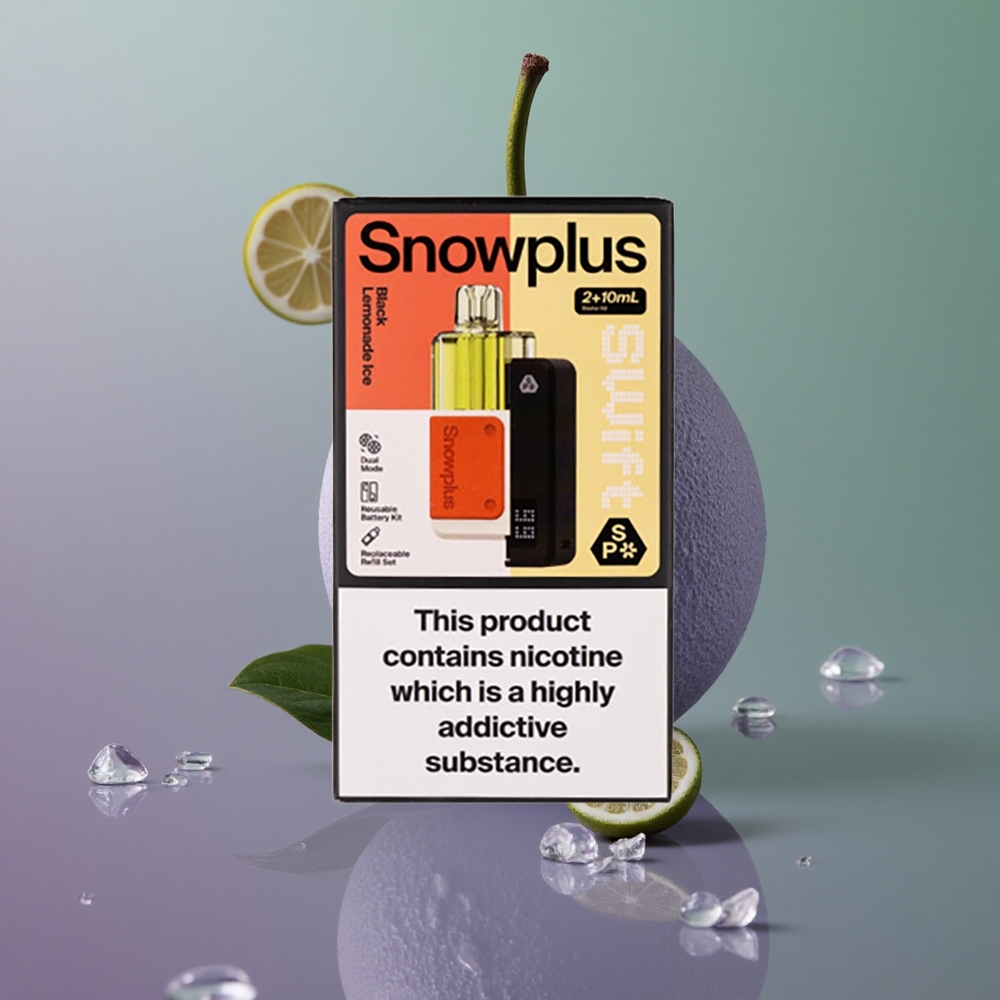 Snowplus Swift 5000 לימונדה שחורה קרח עם סוללה כפולה ו-2 ניקוטין