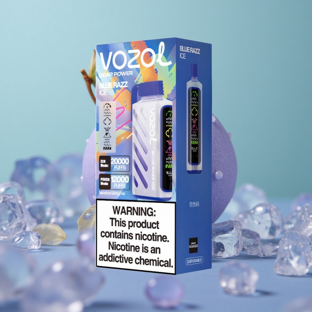 VOZOL Gear Power 20000 קרח ראז כחול עם סוללה כפולה ותצוגה מלאה