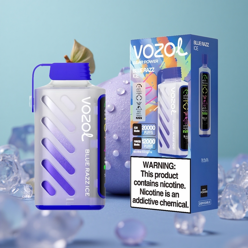 VOZOL Gear Power 20000 קרח ראז כחול עם סוללה כפולה ותצוגה מלאה