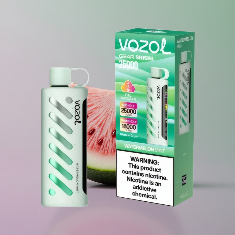 VOZOL Gear Shisha 25000 אבטיח נענע עם שבב חכם וסוללה