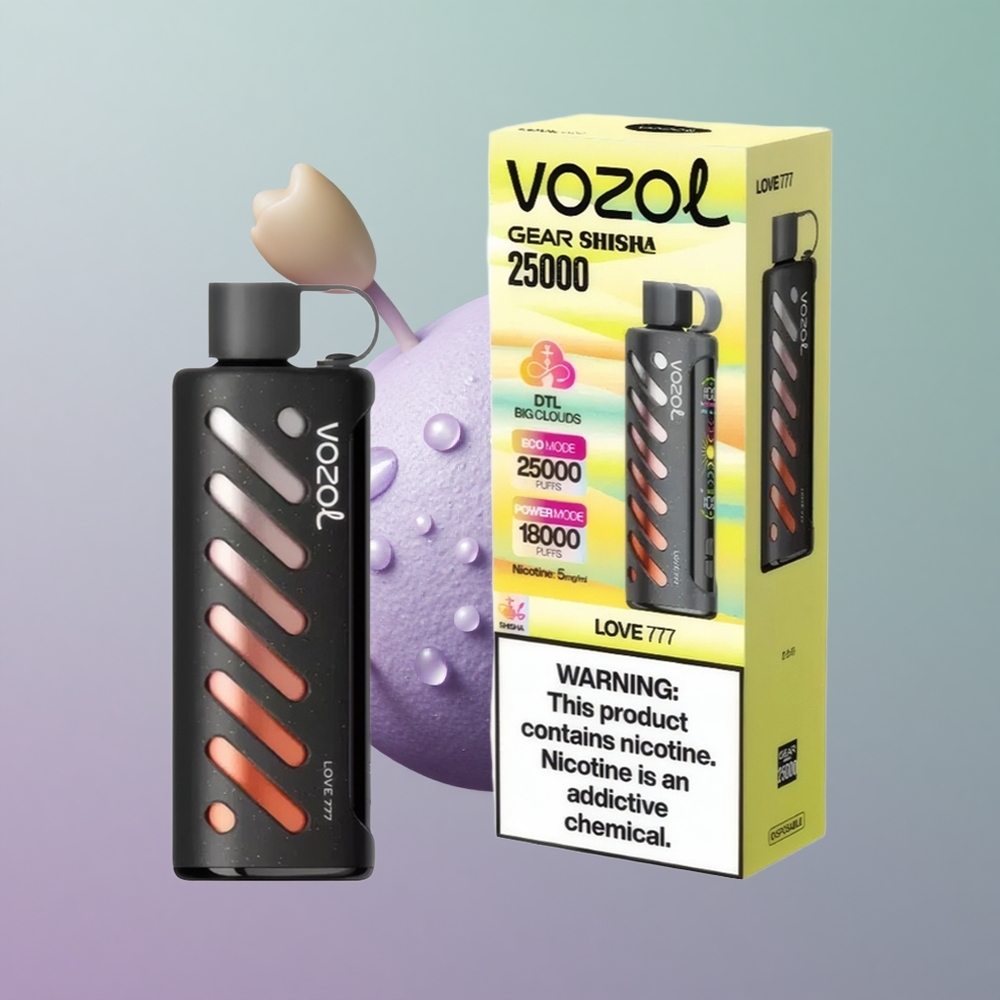 VOZOL Gear Shisha 25000 אהבה 777 טעמים כפולים סיליק 5 מגה