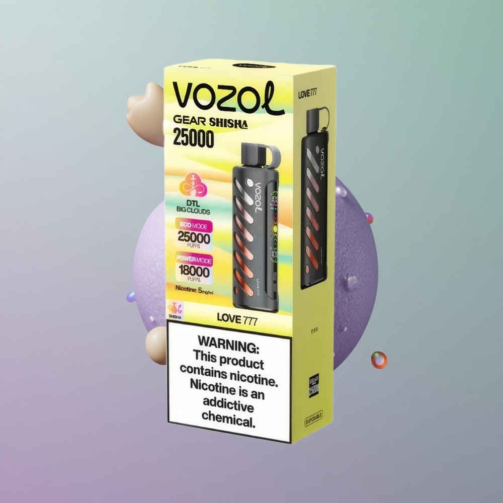 VOZOL Gear Shisha 25000 אהבה 777 טעמים כפולים סיליק 5 מגה