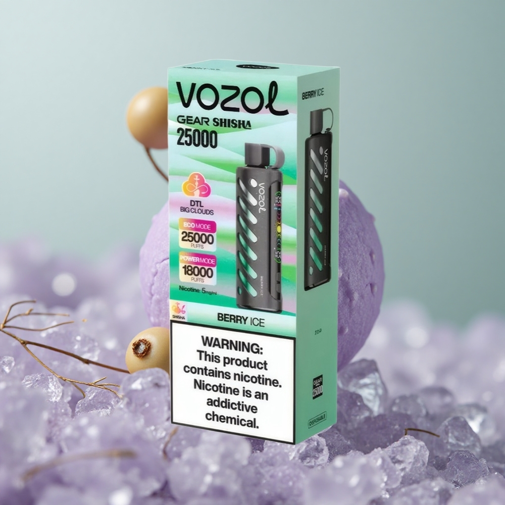 VOZOL Gear Shisha 25000 בְּרִי קֶרַח מְשׁוּלָּב טַעַם מִשְׁנֶה וְסִילִיק