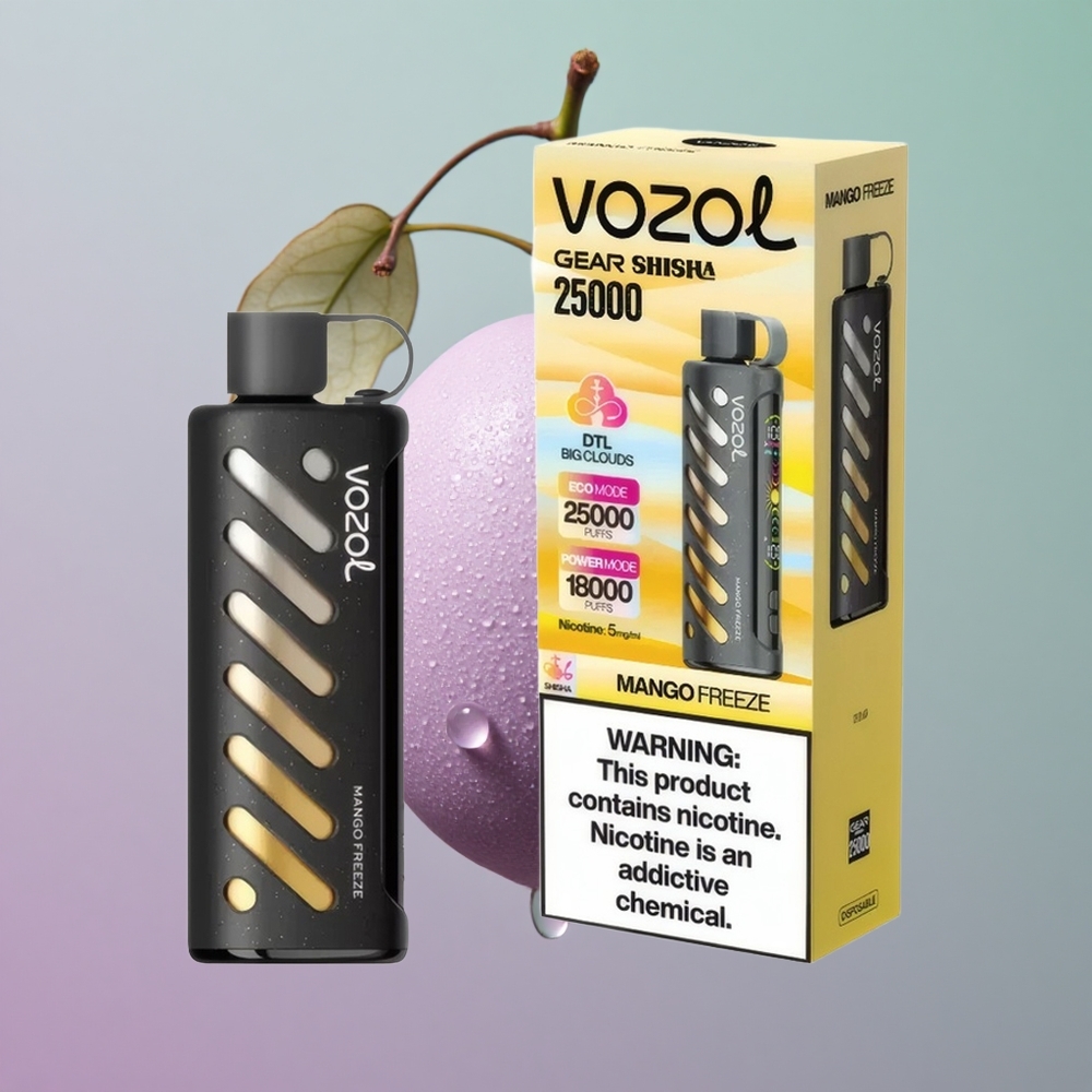 VOZOL Gear Shisha 25000 מנגו קפוא עם שבב חכם וטעמים מרובים