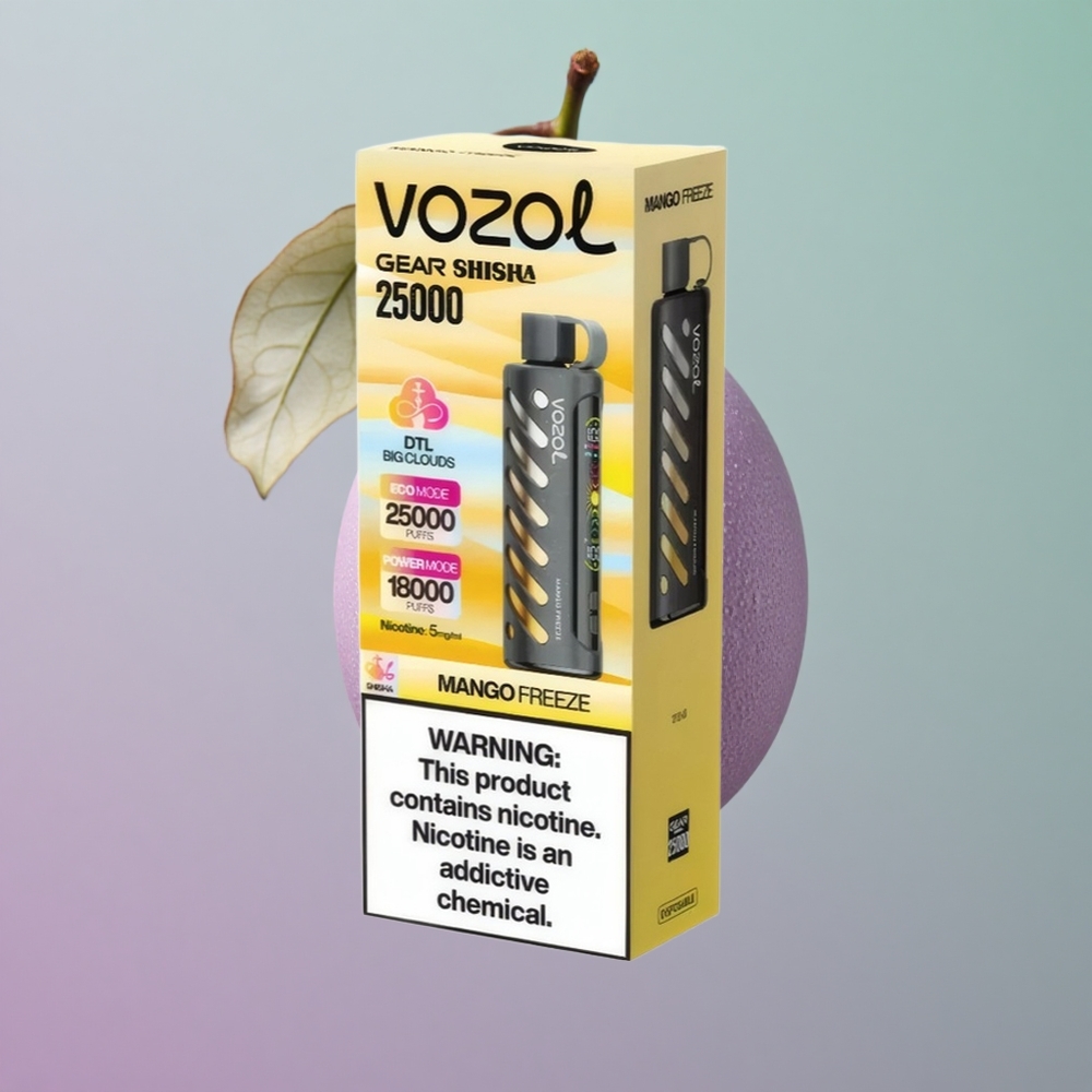 VOZOL Gear Shisha 25000 מנגו קפוא עם שבב חכם וטעמים מרובים