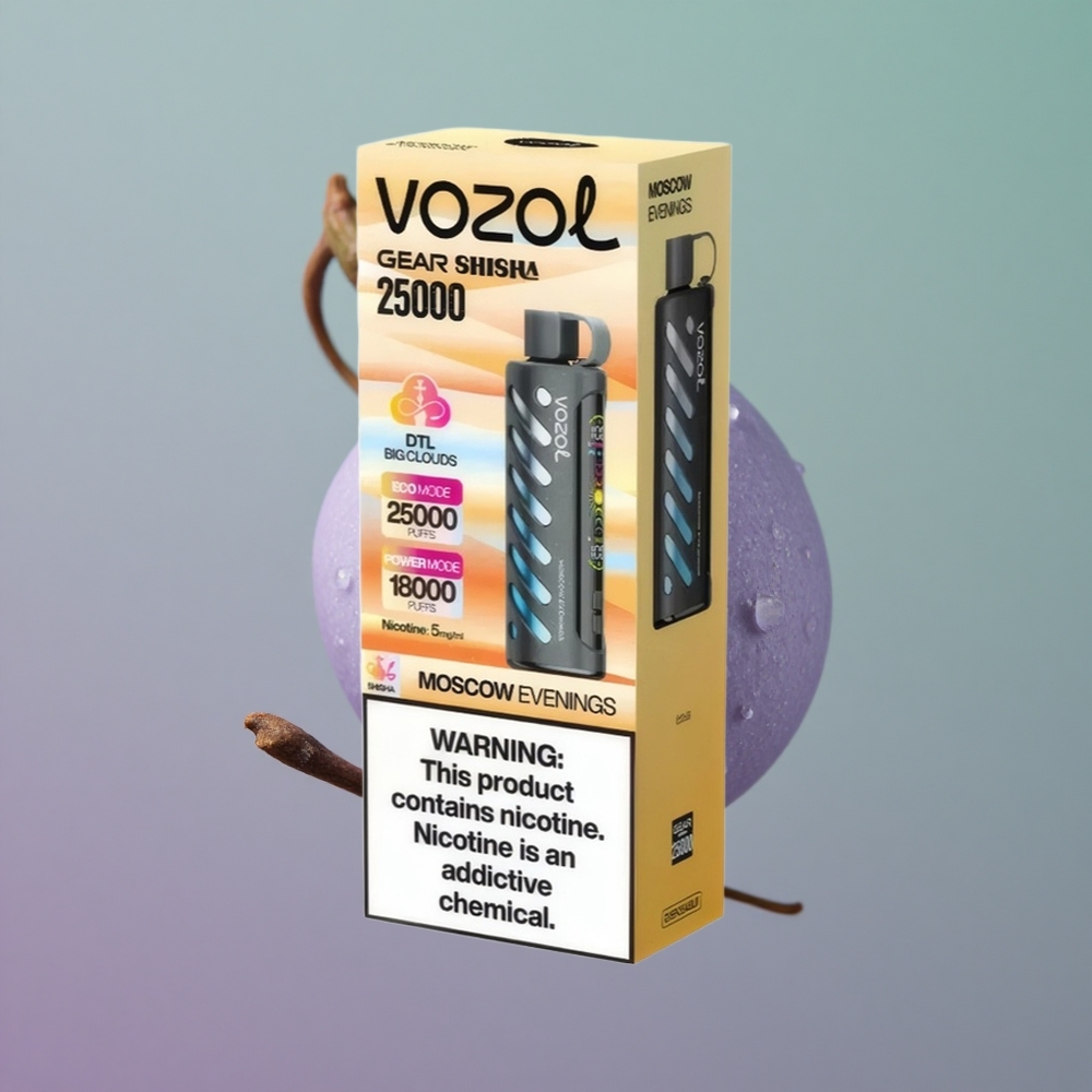 VOZOL Gear Shisha 25000 ערבי מוסקבה 30 טעמים טעימים סוללה 1000mAh