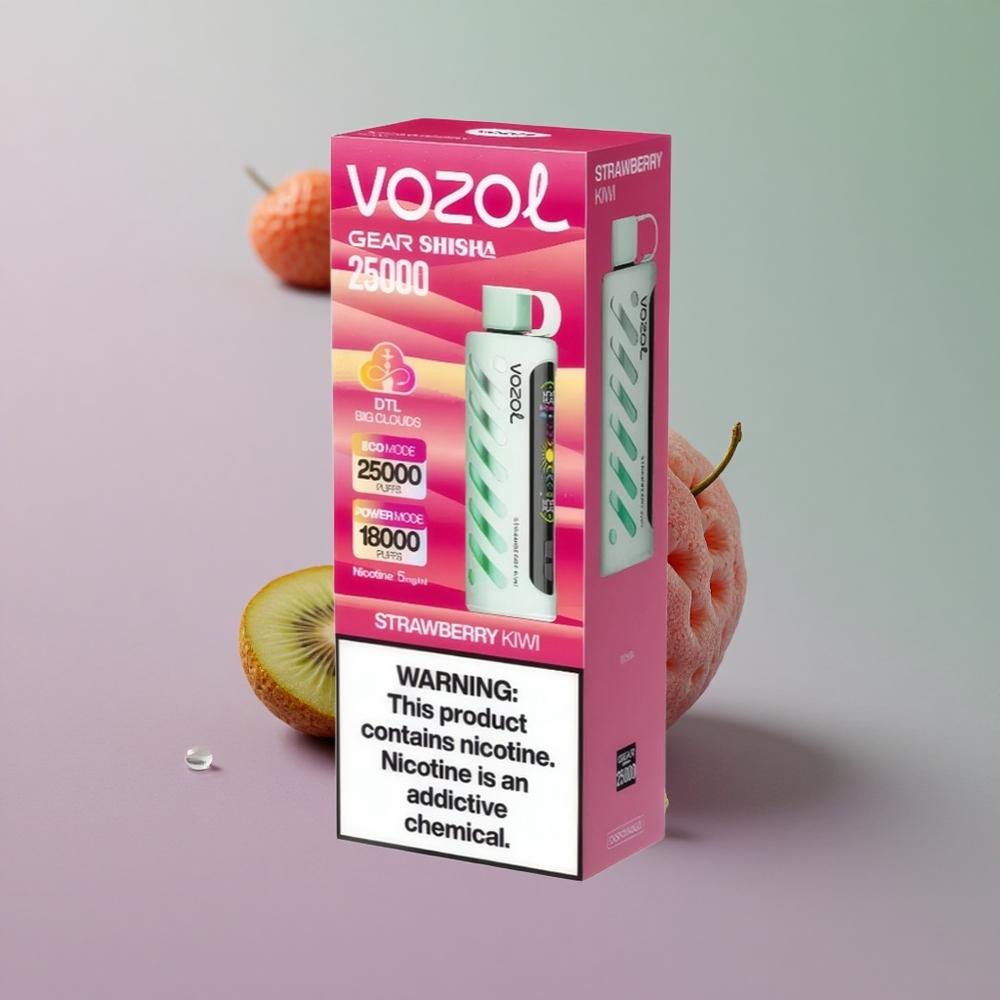VOZOL Gear Shisha 25000 תות קיווי סיליק דואל
