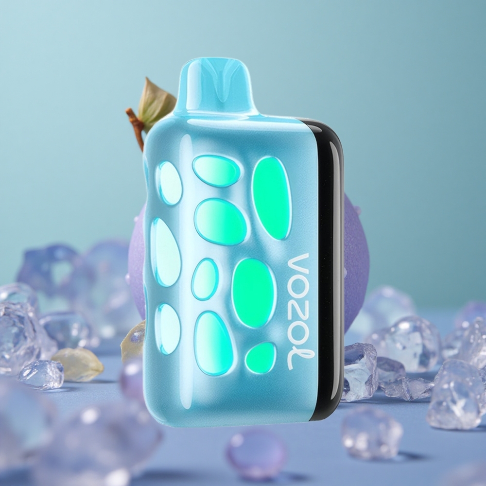 VOZOL RAVE 40000 כחול ראז קרח עם אור מרצד וטעם סינכרון קצבי