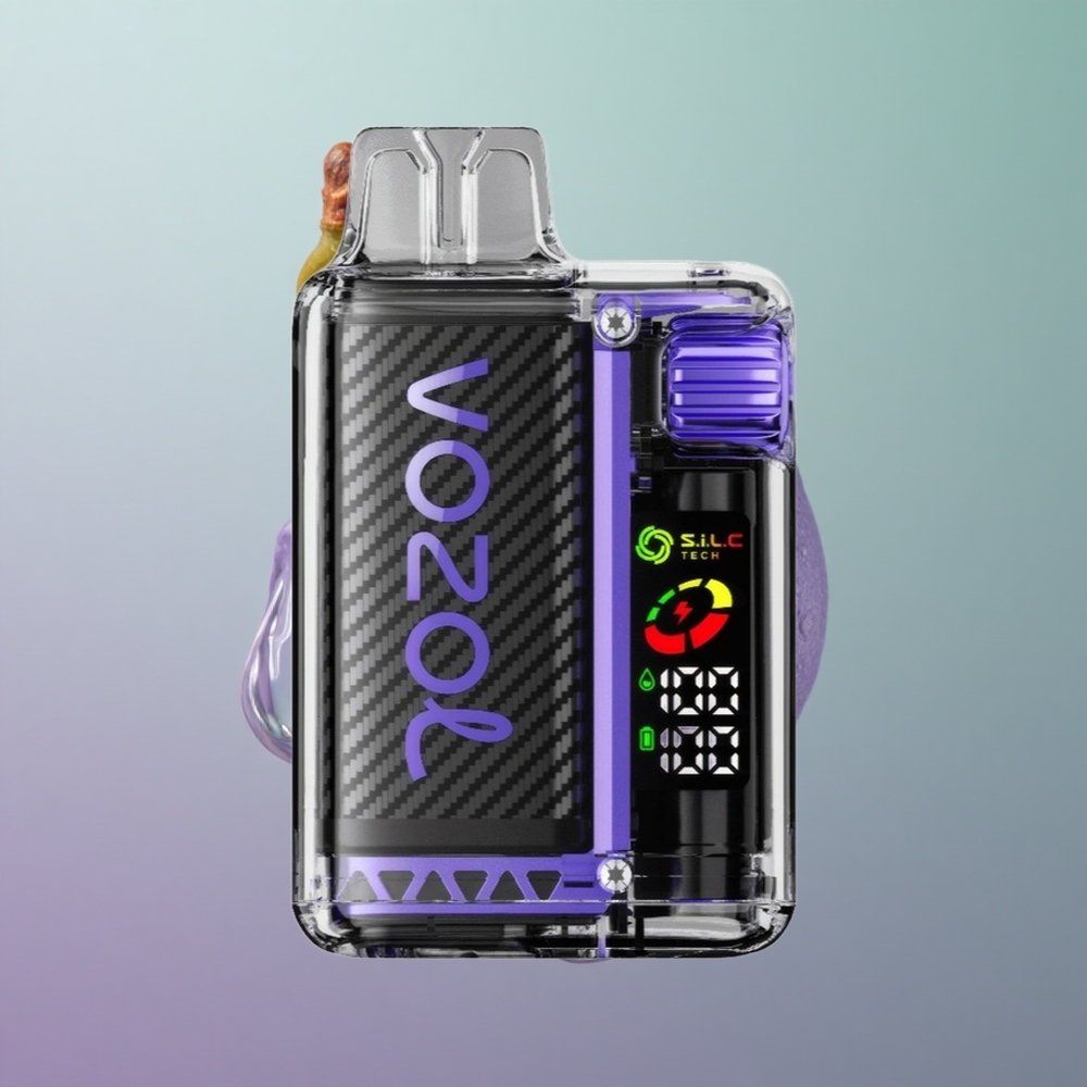 VOZOL Vista 20000 גלידת ענבים עם סוללה נטענת 650mAh וגליל כפול SiLC