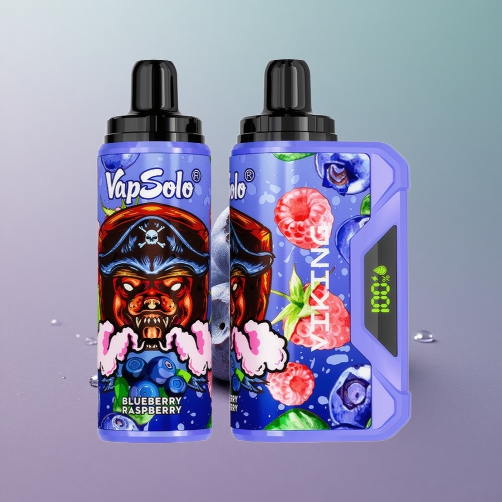 VapSolo VIKING 12000 ענבר פטל עם תצוגה וסוללה