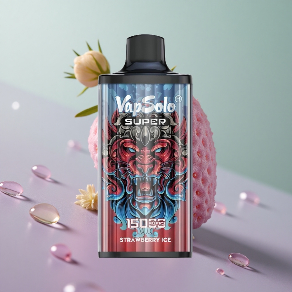Vapsolo Super 15000 תות גלידה 40ml 850mah